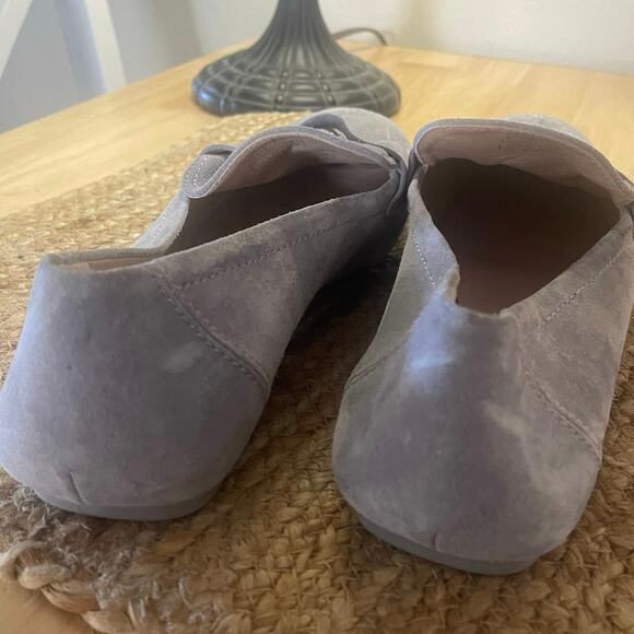 Stuart Weitzman Gray Suede Loafers, S88 - Picture 5 of 7